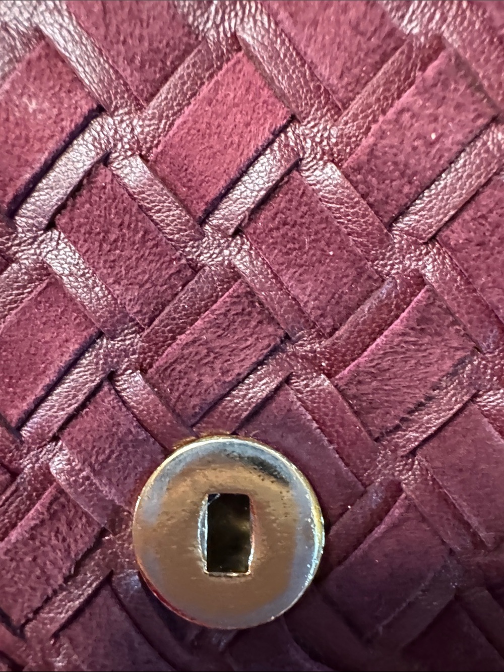 Luxury Bally Woven Leather Bag Made in Italy Gold Chain & Leather Crossbody - Picture 6 of 13